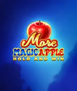 Enter the magical realm of the More Magic Apple slot game by 3 Oaks Gaming, featuring a luminous red apple on a rich blue background. This graphic captures the enchanting theme with a touch of mystery. Suited for those enchanted by fairy-tale slots, the vibrant color scheme and appealing design make this slot stand out. 