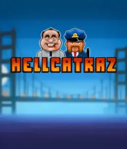 Explore the exciting world of Hellcatraz slot by Relax Gaming, featuring a cartoonish prisoner and a guard with the infamous Alcatraz prison and San Francisco skyline in the background. This graphic captures the fun and humor of an escape-themed game, perfect for those who enjoy playful themes, providing a nostalgic escape. 