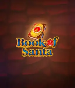 Experience the festive spirit with the Book of Santa game by Endorphina, showcasing an elegant golden book decorated with Santa's iconic symbol. This graphic captures the warmth and excitement of Christmas, set against a warm red background. Perfect for those who love Christmas-themed slots, promising a captivating gaming experience. 